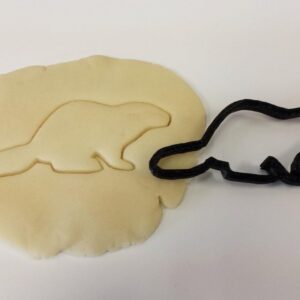 Beaver Outline Cookie Fondant Clay Cutter for Baking Decorating Canada Day July First National Celebration Party Treats Dough Modeling Craft Projects Wildlife Theme India Cookie