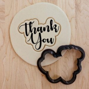 Thank You Outline Cookie Fondant Clay Cutter for Baking, India Cookie Mold for Appreciation Gifts, DIY Decor, Party Favors, Teacher Treats, Business Events, and Gratitude Craft