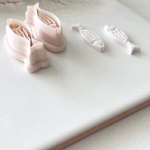 Striped Fish Clay Earring Imprint Cutter Tool for Polymer Clay Jewelry Making Cookie Fish Shape Pendant and Earring Cutter for DIY Ocean Themed Craft Projects and Handmade Accessories