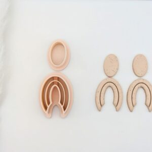 Boho Arch Combo Earring Cutter for Polymer Clay Jewelry Making Clay Arch Cutter Set for Trendy Earrings DIY Clay Jewelry Designs Modern Handmade Accessories Craft Tool for Crafters