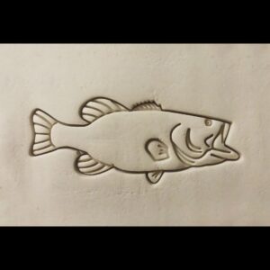 Bass Fish Hunting and Fishing Cookie Cutter Cookie for Outdoor Sports Theme Biscuit Fondant Decorating Tool Angler Gift Birthday Party Treats and Fishing Enthusiast Baking Crafts