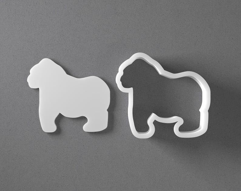 Black Gorilla Cookie Cutter Mini to Large Animal Monkey Shape for Polymer Clay Jewelry Earring Making Mirrored Pair Set cookie Craft Tool Made in India for Daily Creative Use