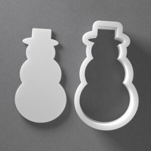 Black cookie Snowman Christmas Cookie Cutter Set for Polymer Clay Jewelry Earrings Biscuit Fondant Craft Tool Mirrored Pair Suitable Mini Medium Large Sizes for Baking Holiday DIY Crea