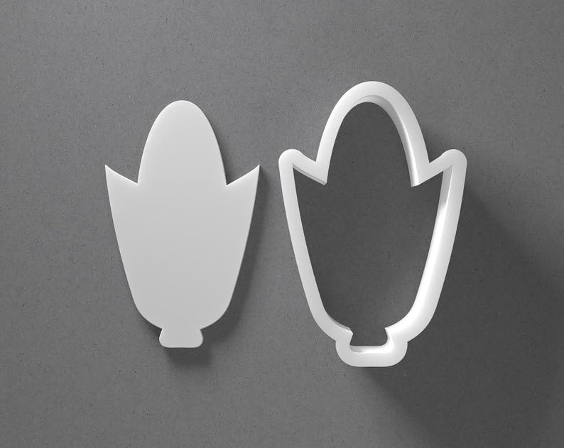 Black cookie Corn Cob Vegetable Food Cookie Cutter Set for Polymer Clay Jewelry Earrings Biscuit Fondant Craft Tool Mirrored Pair Suitable Mini Medium Large Sizes for Baking DIY Creati - Image 2