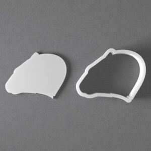 Black Polar Bear Head Cookie Cutter Mini to Large Animal Face Shape for Polymer Clay Jewelry Earring Making Mirrored Pair Set cookie Craft Tool Made in India