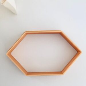 Elongated Hexagon Cookie Cutter for Fondant Polymer Clay Crafts Modern Geometric Clay Cutter for Biscuit Dough Custom Cookies Cake Decorating Tools DIY Jewelry and Art Projects