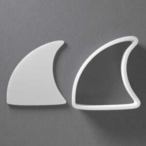 Black Shark Fin Cookie Cutter Mini to Large Animal Shape for Polymer Clay Jewelry Earring Making Mirrored Pair Set cookie Craft Tool Made in India for Daily Creative Use