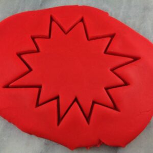 Black Comic Starburst Cookie Cutter Outline Sharp Edges Cookie Pop Art Explosion Cartoon Theme Party Celebration Baking Tool for Cookies Fondant Sandwich Cheese Kids Crafts Decorations