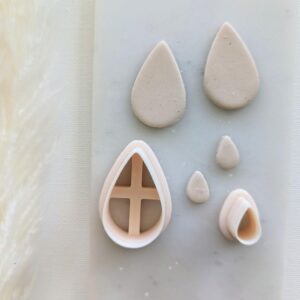 Teardrop Clay Earring Cutter for Polymer Clay Jewelry Making Cookie Teardrop Shape Cutter for DIY Earrings Clay Jewelry Tools for Handmade Accessories Craft Projects and Fashion