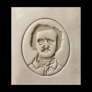 Edgar Allan Poe Cookie Halloween Cookie Cutter for Spooky Themed Baking Horror Author Shaped Cookie Mold Haunted Party Supplies Creepy Treats Decoration Tool for Literature Fans