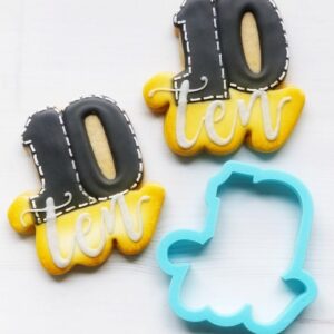 Cookie Lettered Number 10 Cookie Cutter for Birthday Parties, Sports Themes, Anniversary Baking, Biscuit, Fondant, Cake Decoration, Cupcake Toppers, Made in India