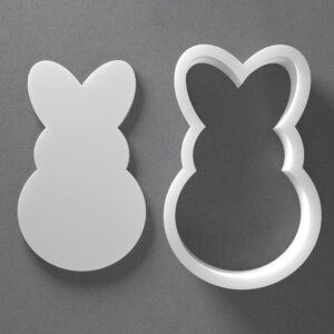 Black cookie Chubby Rabbit Cookie Cutter Mini To Large Easter Bunny Shape Polymer Clay Jewelry And Earring Cutter Tool Mirrored Pair Set For Crafting Baking DIY Projects Creative Use