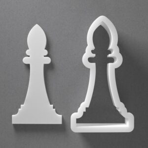 Bishop Chess Piece Cookie Cutter Board Game Shape cookie Baking Tool for Cookies Biscuits Fondant Dough Clay Jewelry Making Earring Craft Decorating Party Baking Home Use