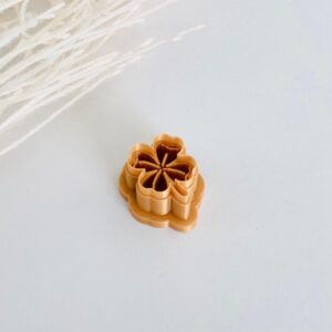 Four Leaf Clover Imprint Clay Earring Cutter for Nature Inspired Polymer Clay Jewelry, Lucky Leaf Cookie Cutter for Clay Earrings, Jewelry Making, and Creative Crafting Projects