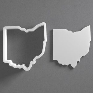 Black Ohio State Cookie Cutter From Mini To Large Shape Polymer Clay Jewelry Earring Cutter Tool Mirrored Pair Set cookie Baking Fondant Biscuit Craft Modeling Art