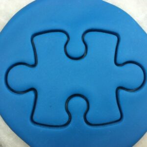 Black Puzzle Piece Cookie Cutter Plastic Outline with Sharp Edges for Baking Puzzle-Themed Sugar Cookies Fondant Pastry Biscuit and Cake Decorating Educational Learning Party Tool India