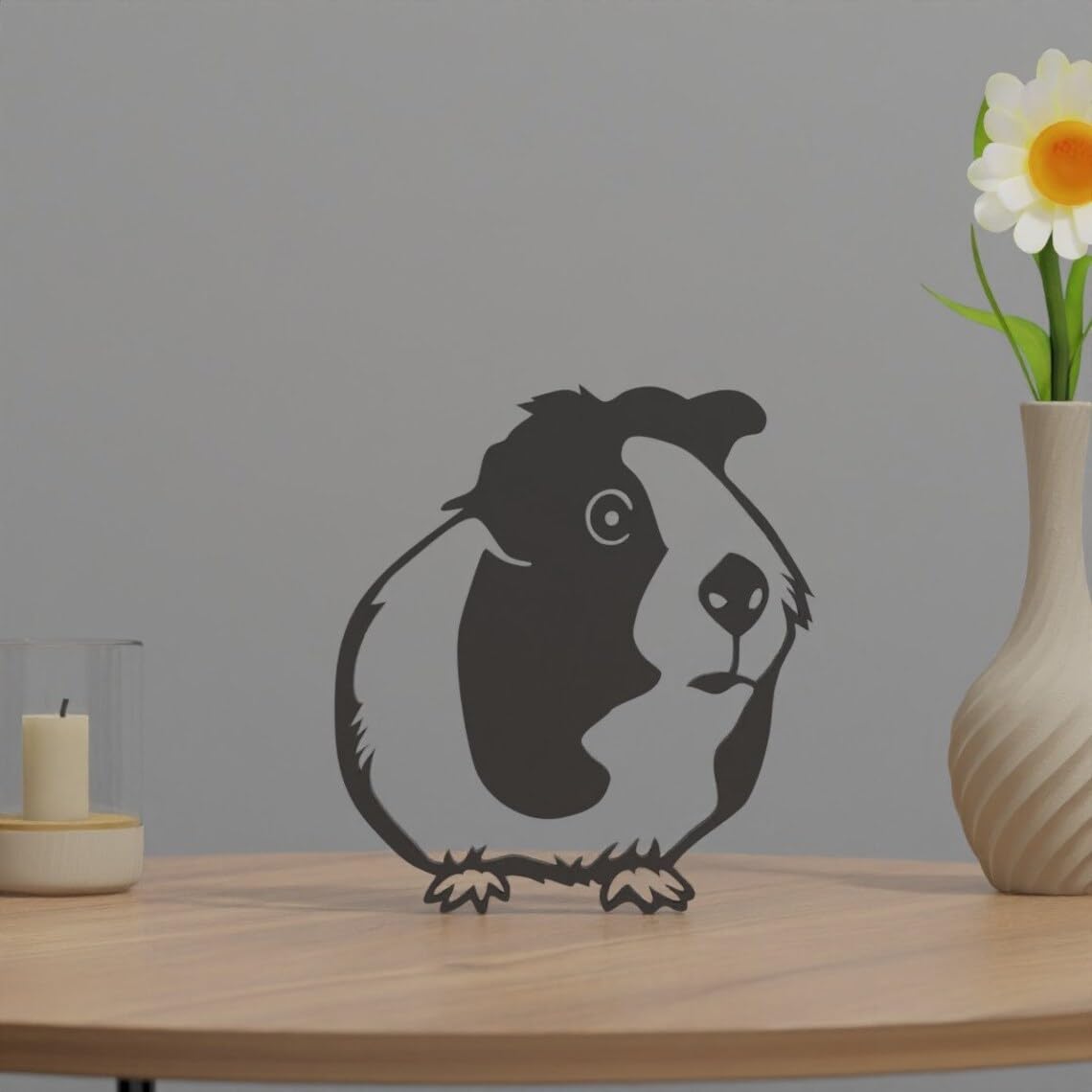 Personalized guinea pig gift, unique hamster figurine, custom home office decor, charming shelf ornament, special present, custom animal sculpture, delightful gift idea - Image 2