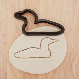 Loon Cookie Cutter India Cookie Detailed Loon Bird Shape Cutter for Baking, Fondant, Clay Crafts, Wildlife-Themed Cookies, Cake Decorating, Nature Celebrations, and Creative Projects