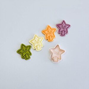 Black Star Cookie Cutter Cute Smiling Star Christmas Tree Topper Cookie Cutter Stamp Set India cookie Festive Baking Tool for Homemade Cookies Cakes and Holiday Treats