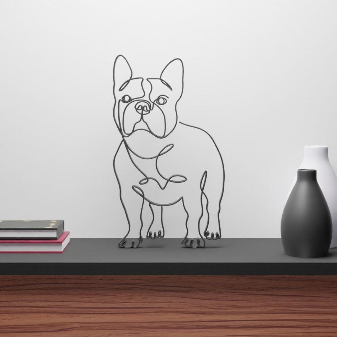 Stylish Minimalist BullDog Sculpture, Perfect Gift for Home Office Shelf, Unique Dog Figurine for Pet Lovers - Image 3