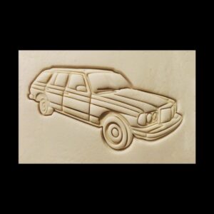 Black 1985 Mercedes 300TD Station Wagon Cookie Cutter Cookie India Classic Car Biscuit Cutter for Vintage Auto Baking Retro Vehicle Treats Car Show Snacks Collector Gift Cookies