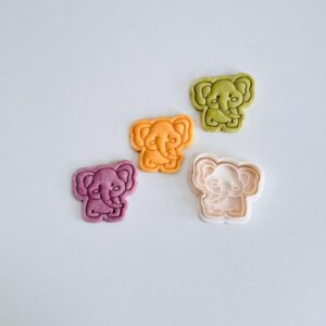 Black Elephant Cookie Cutter cookie Animal Cookie Cutter Stamp Set Creative Shapes Cookie Cutter Baby Elephant Cookie Cutter Fondant Molds for Cookies Pastries Cupcakes Biscuits