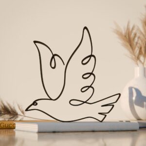 Pigeon Line Art Sculpture Statue Gift for Bird Lovers, Minimalist Home Decor Decoration, Perfect Unique Gift Idea for Pigeon Enthusiasts and Art Collectors in India