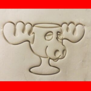 Black Christmas Vacation Moose Glass Shaped Cookie Cookie Cutter Made in India for Holiday Baking Homemade Cookies Crafts Festive Party Decorations Movie Themed Treats and New Year