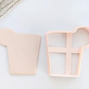 Glass with Lemon Slice Cookie Cutter for Biscuit Fondant Pastry Dough Large Drink Clay Cutter for Polymer Clay Crafts Summer Beverage Shape Cutter for Baking and Refreshing DIY Art