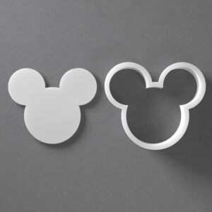 Black Stylized Mouse Cookie Cutter Set Mini to Large Size Animal Shape Polymer Clay Jewelry Earring Cutter Tool for Handmade Accessories Baking Fondant Craft Mirrored Pair Design
