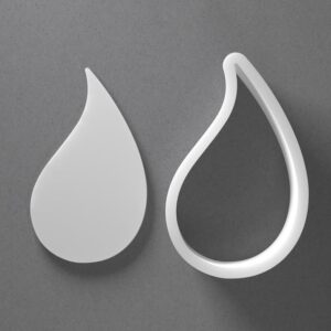 Water Drop Teardrop Cookie Cutter Shape cookie Baking Tool for Cookies Biscuits Fondant Dough Clay Jewelry Making Earring Craft Decorating Party Baking and Daily Home Use