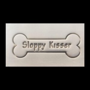 Dog Bone Sloppy Kisser Black Cookie Cookie Cutter for Homemade Dog Treats Fun Pet Theme Biscuit Mold for Dog Lovers Animal Party Baking Fondant Crafts and Pet Celebration Gift