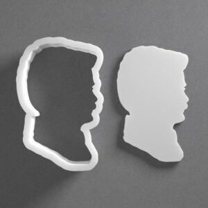 Black Ron Swanson Cookie Cutter Mini to Large Parks And Recreation Shape for Polymer Clay Jewelry Earring Making Mirrored Pair Set cookie Craft Tool Made in India for Daily Creative Us