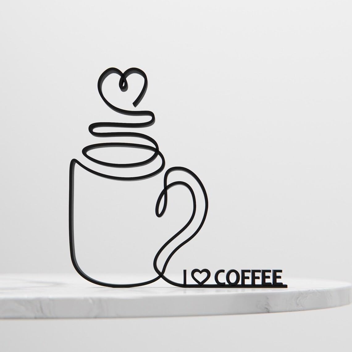 Personalized Coffee Tea Mug Plastic Line Art Figure Minimalist Beverage Sculpture with Custom Name for Home Decor Desk Shelf Daily Drink Theme Display for Kitchen Office - Image 4
