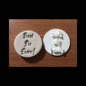 Sis Ever Embosser Stamp Cookie for Cookie Cupcake Fondant Decorating Tool Biscuit Stamp for Sister Birthday Gifts Celebration Treats Baking Crafts Family Events and Personalized