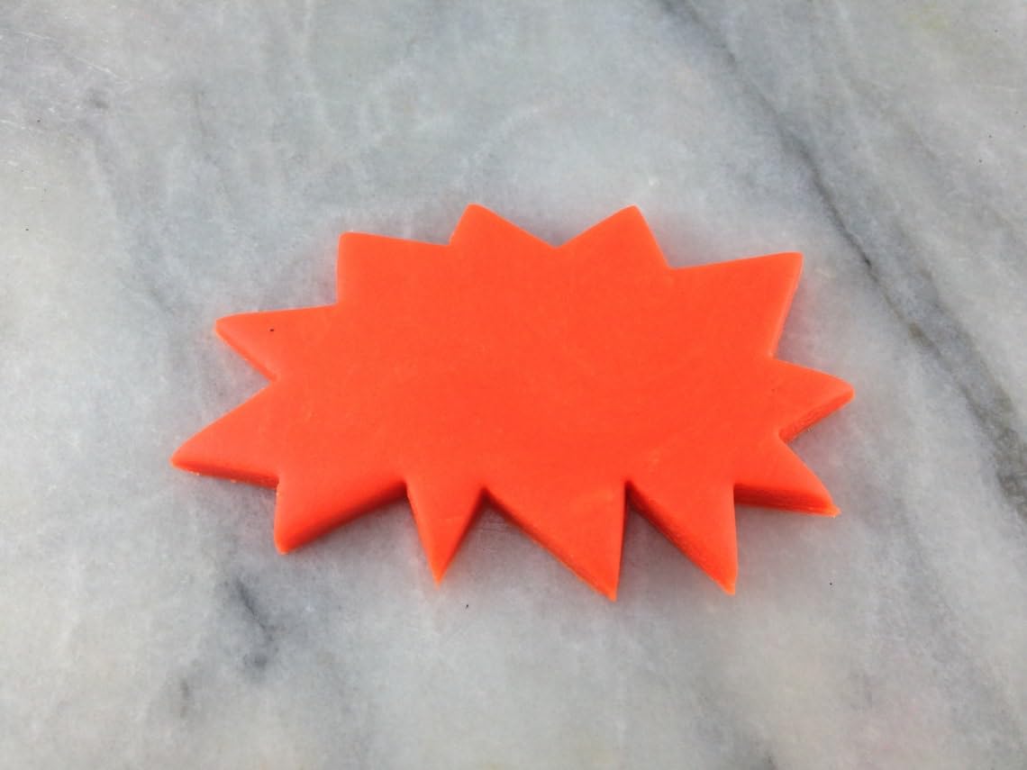 Black Comic Book BOOM Cookie Cutter Plastic Outline Sharp Edges Durable Baking Tool for Superhero Comic Theme Cookies Fondant Pastry Biscuit Cutting Cake Decorating Crafts Kitchen Supply India - Image 3