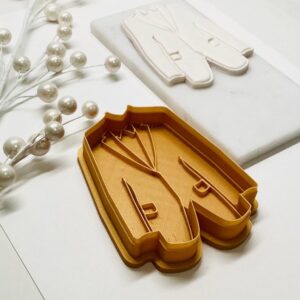 Tuxedo Cookie Cutter with Imprint Stamp Two Piece Suit Cookie Cutter Set for Fondant Dough Biscuit and Polymer Clay Formal Suit Shaped Clay Cutter for Wedding Baking Crafting and Gift