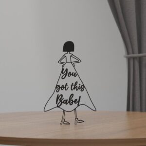 Girl Power Motivational Art | Shelf Decor for Encouragement, Tough Times, Break Up, & Good Luck Gifts