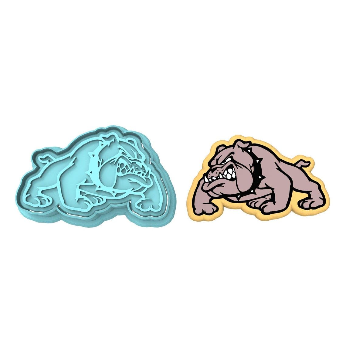 Bulldog Body Cookie Cutter Black cookie Stamp and Stencil Set for Animal and Dog-Themed Baking, Sugar Cookie Mold, Fondant Cutter, Baking Decoration Tools for Kids and Adults - Image 4
