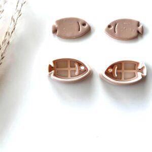 Simplistic Fish Earring Imprint Cutter for Polymer Clay Jewelry Making Fish Shape Clay Cutter Tool for DIY Accessories Minimalist Sea Life Earrings and Ocean Inspired Handmade Crafts