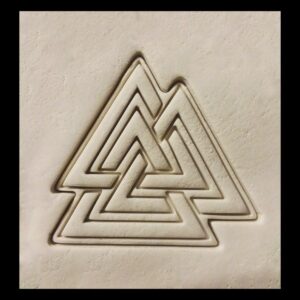 Black Valknut Viking Symbol Cookie Cutter Cookie India Norse Mythology Biscuit Cutter for Pagan Theme Baking Nordic Heritage Treats Historical Snacks Warrior Party Cookies and Cultural