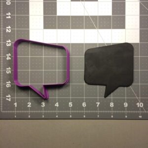 Message Bubble 104 Cookie Cutter Black Cookie Speech Balloon Shape Mold for Comic Book Themes Text Icon Cookies Fun Party Favors Classroom Crafts Baking Decorations and Kids Activities