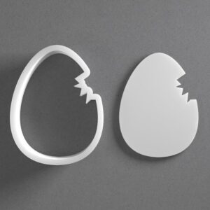 Black Broken Egg Shell Cookie Cutter Mini to Large Easter Eggshell Shape for Polymer Clay Jewelry Earring Making Mirrored Pair Set cookie Craft Tool Made in India