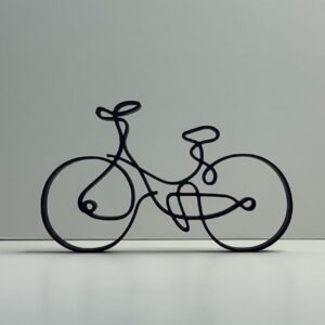 India Cookie Bicycle Line Art Sculpture Abstract Bike Wall Shelf Decor for Home Office Stylish Cycling Decor Gift for Bikers Riders Fitness Enthusiasts or Minimalist Interiors