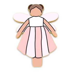Black Boho Fairy Cookie Cutter Stamp and Stencil, Plastic Fondant Cutter for Bohemian Theme Cookies, Polymer Clay Jewelry Tools, Fantasy Fairy Clay Cutter for Baking and Crafting