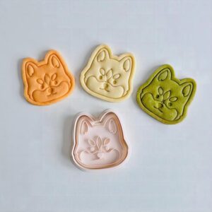 Black Siberian Husky Dog Cookie Cutter Animal Cookie Cutter Stamp Set Puppy Shaped Baking Tool for Dog Theme Cookies Fondant Treats Birthday Parties Pet Lover Gifts Home Baking Celebrat