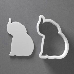Black Sitting Baby Elephant Cookie Cutter Mini To Large cookie Raised Trunk Shape Polymer Clay Jewelry And Earring Cutter Tool Mirrored Pair Set For Wildlife Crafting Baking And DIY Pr