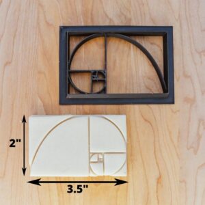 Fibonacci Sequence Cookie Cutter and Stamp Cookie for Fondant, Clay, Dough Golden Ratio Spiral Design, Math Theme Cookie Stamp, Educational Baking Tool Made in India