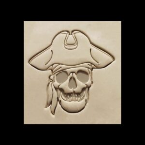 Black Pirate Skull Front Cookie Cutter Cookie India Halloween Biscuit Cutter for Pirate Theme Party Baking Tool Spooky Treats Sea Adventure Snacks and Kids Costume Event Desserts