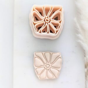 Abstract Organic Flower Imprint Clay Earring Cutter for Polymer Clay Jewelry Making Floral Pendant Cutter Tool for Handmade Earrings DIY Accessories Crafts for Artists Designers